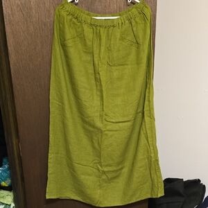 Flax  Green Maxi Skirt